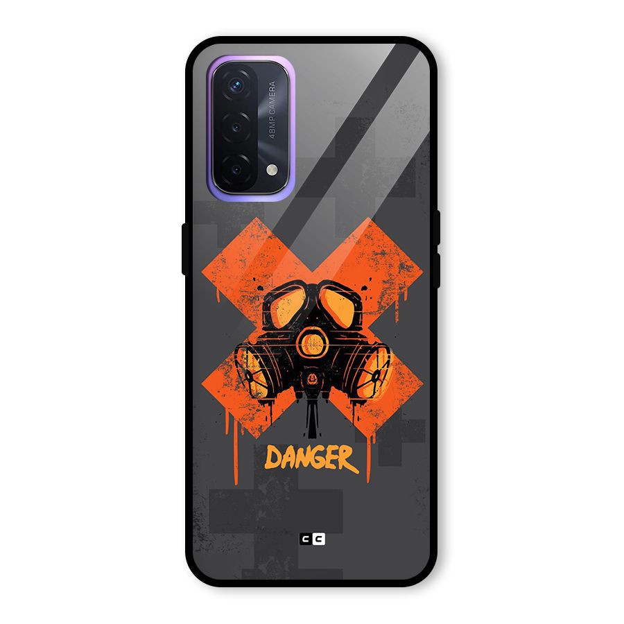Danger Mask Glass Back Case for Oppo A74 5G