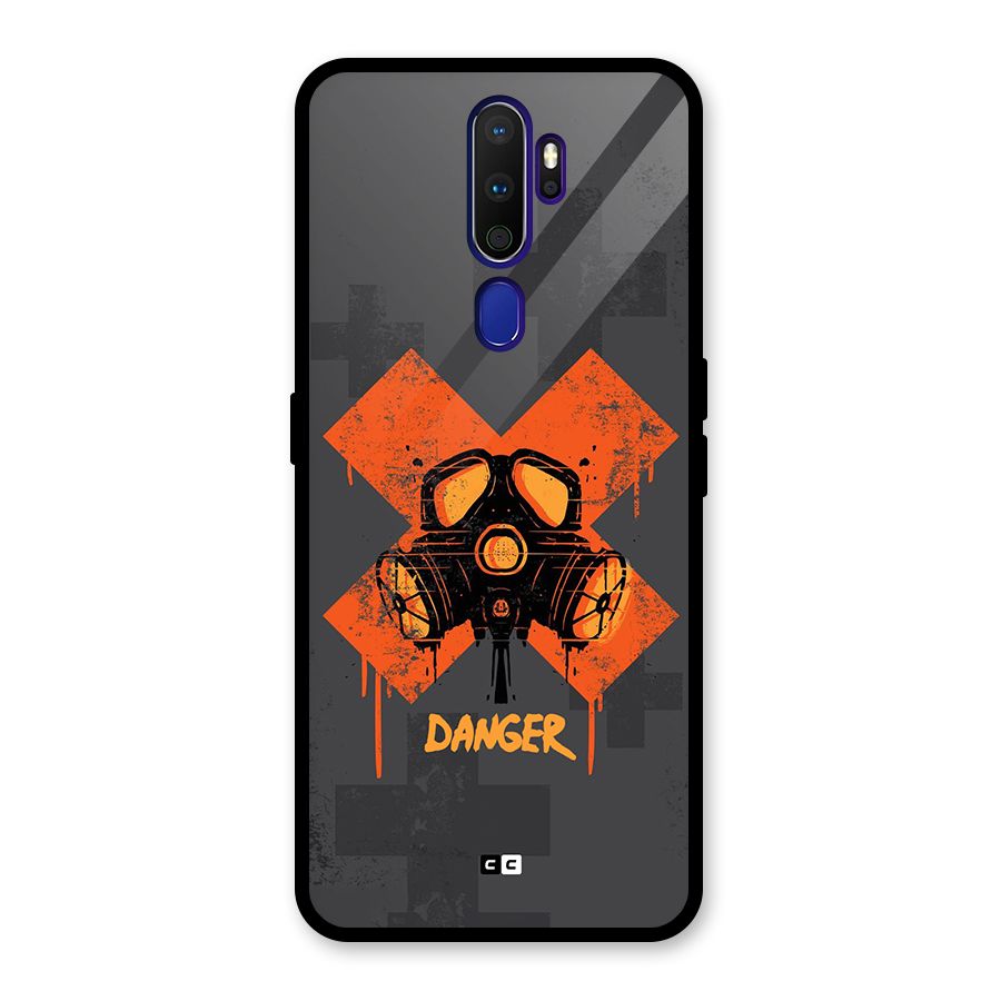 Danger Mask Glass Back Case for Oppo A9 (2020)
