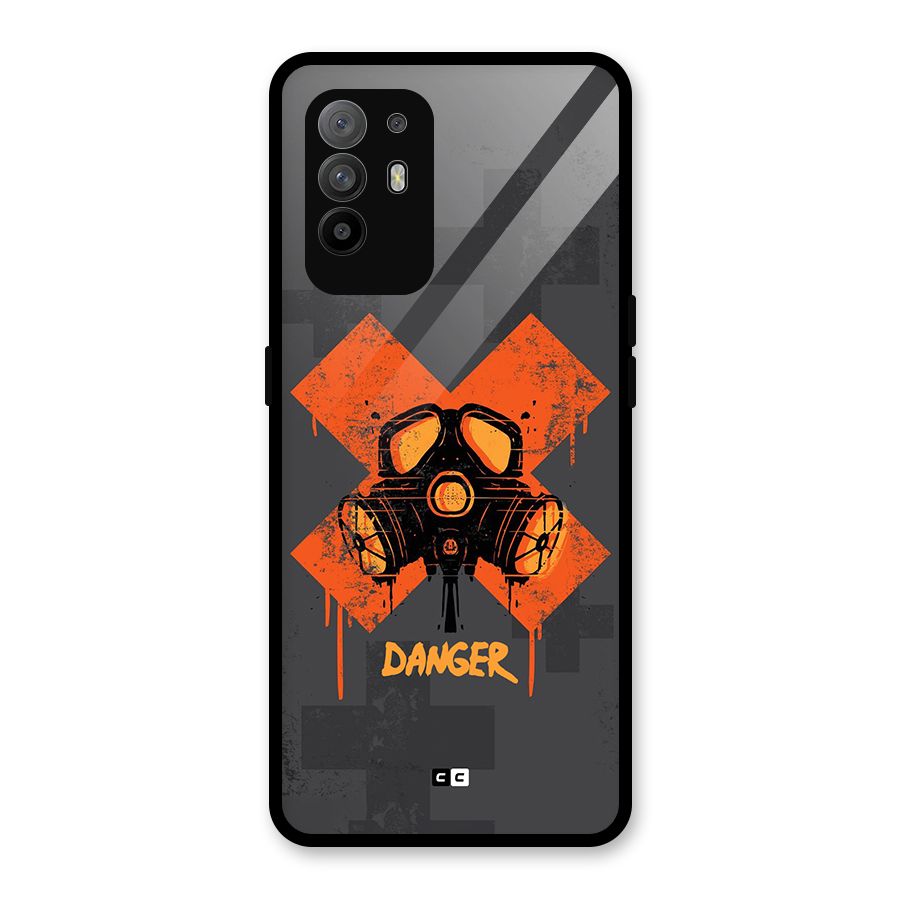 Danger Mask Glass Back Case for Oppo F19 Pro Plus 5G
