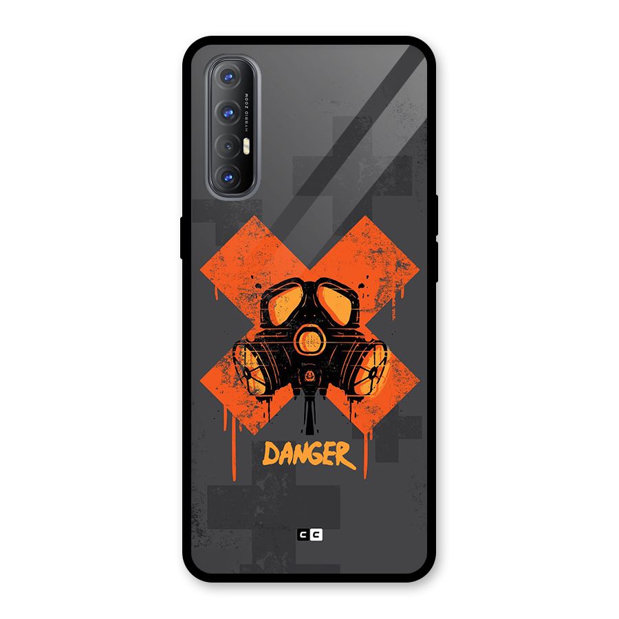 Danger Mask Glass Back Case for Oppo Reno3 Pro