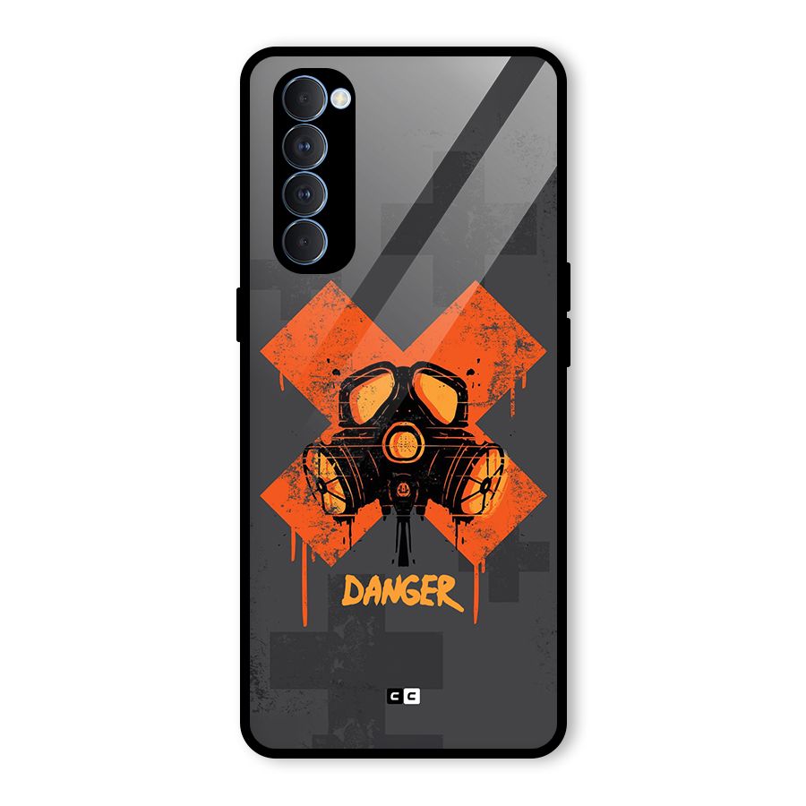 Danger Mask Glass Back Case for Oppo Reno4 Pro