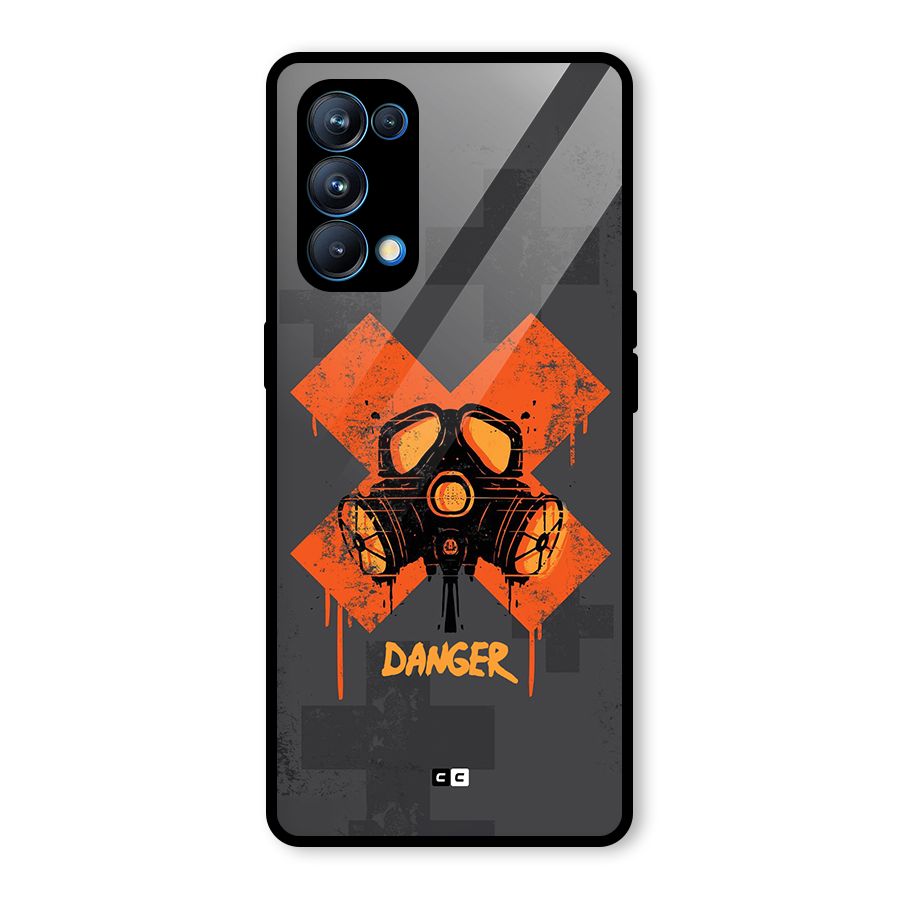 Danger Mask Glass Back Case for Oppo Reno5 Pro 5G
