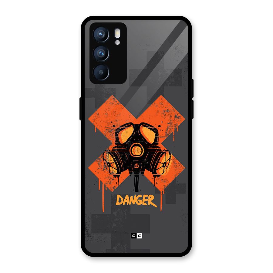 Danger Mask Glass Back Case for Oppo Reno6 5G
