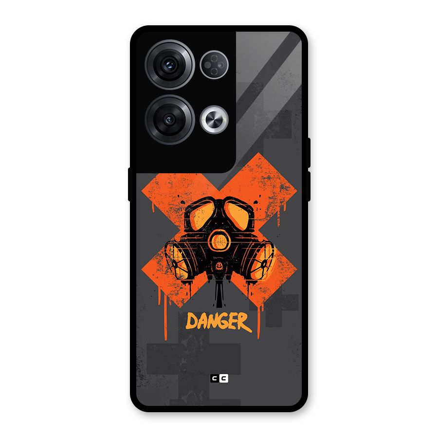 Danger Mask Glass Back Case for Oppo Reno8 Pro 5G