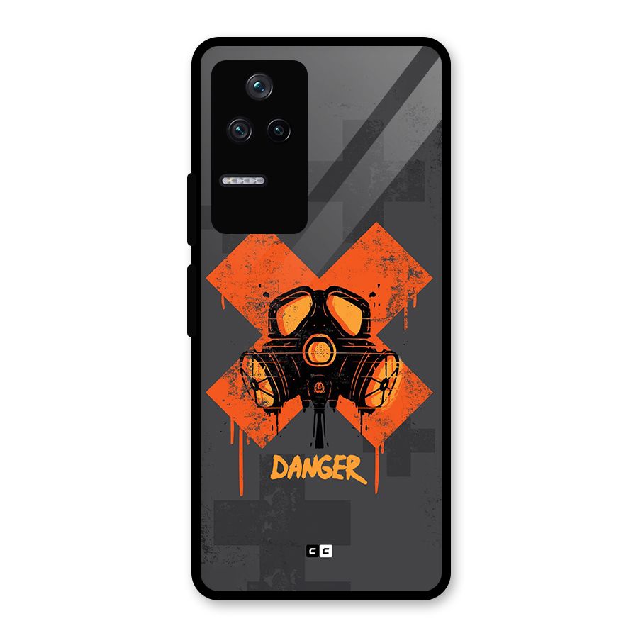 Danger Mask Glass Back Case for Poco F4 5G
