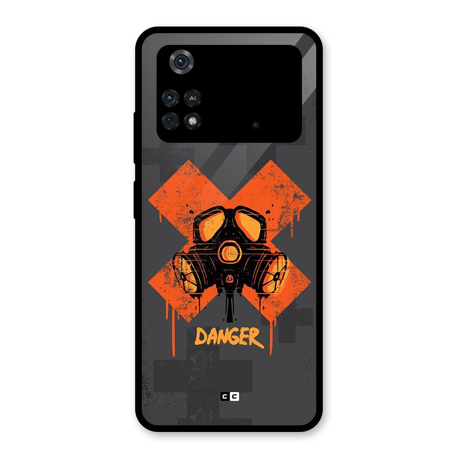 Danger Mask Glass Back Case for Poco M4 Pro 4G