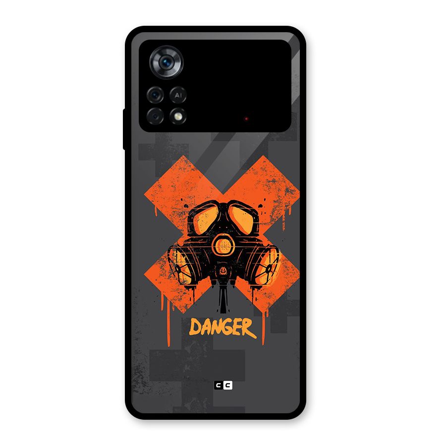 Danger Mask Glass Back Case for Poco X4 Pro 5G