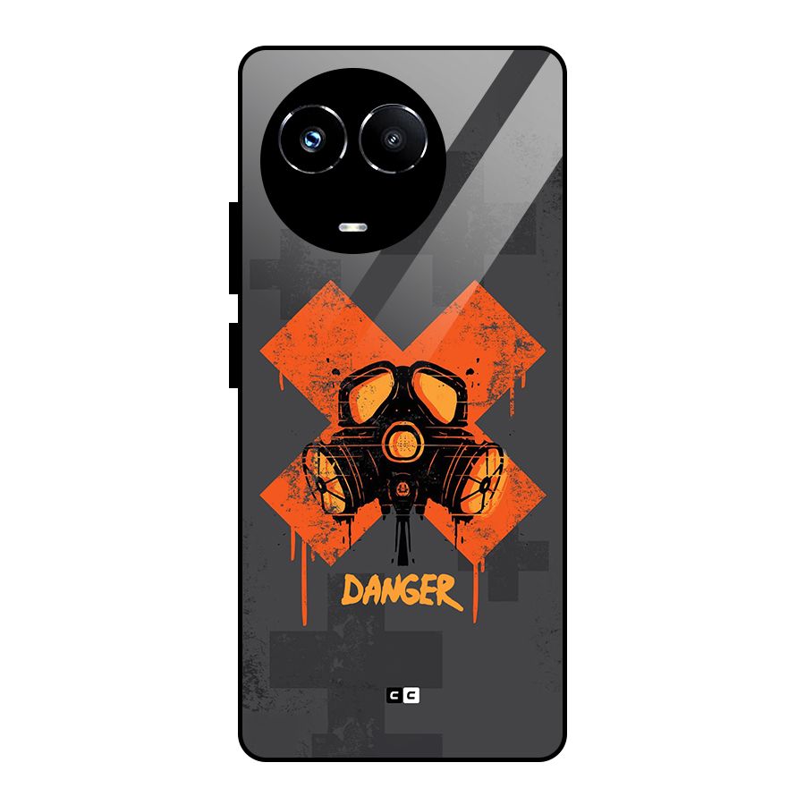 Danger Mask Glass Back Case for Realme 11X