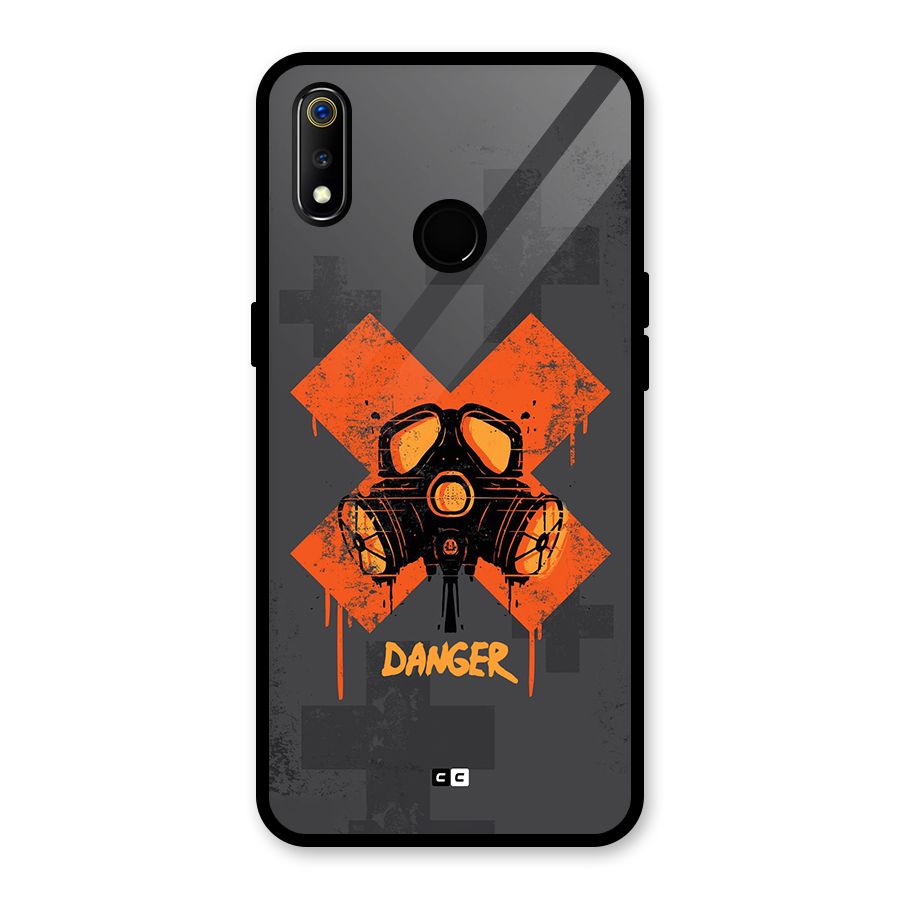 Danger Mask Glass Back Case for Realme 3