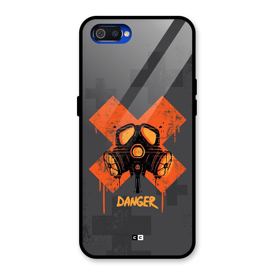 Danger Mask Glass Back Case for Realme C2