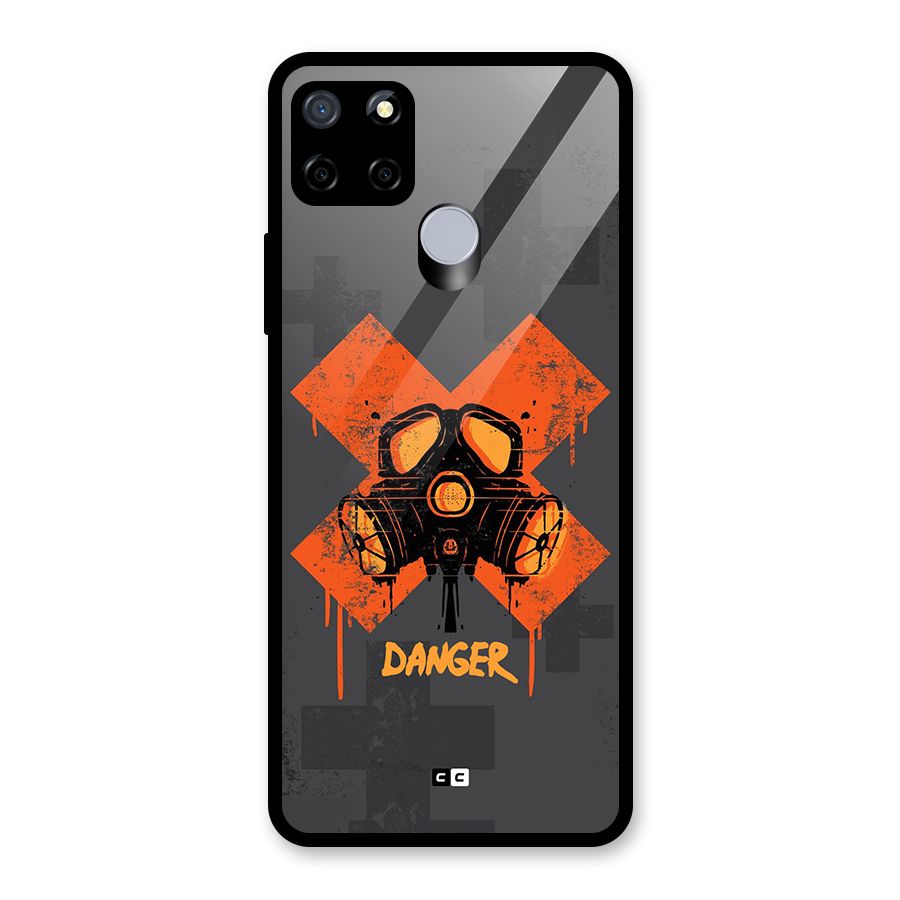 Danger Mask Glass Back Case for Realme Narzo 30A