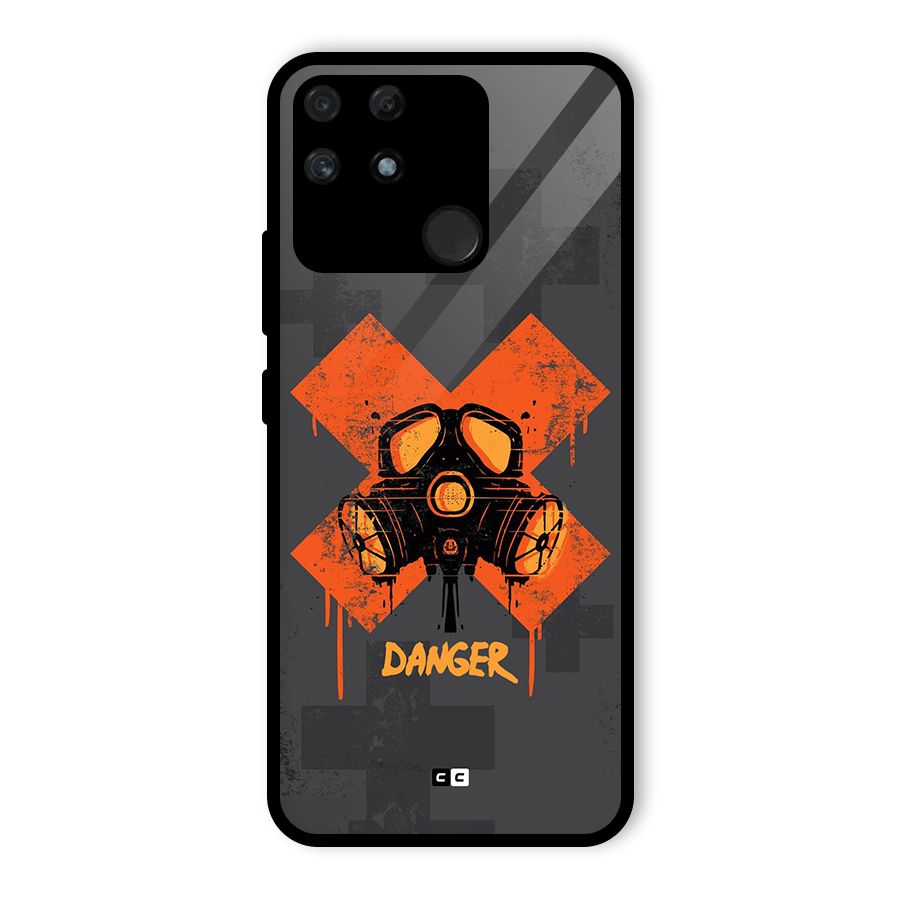 Danger Mask Glass Back Case for Realme Narzo 50A