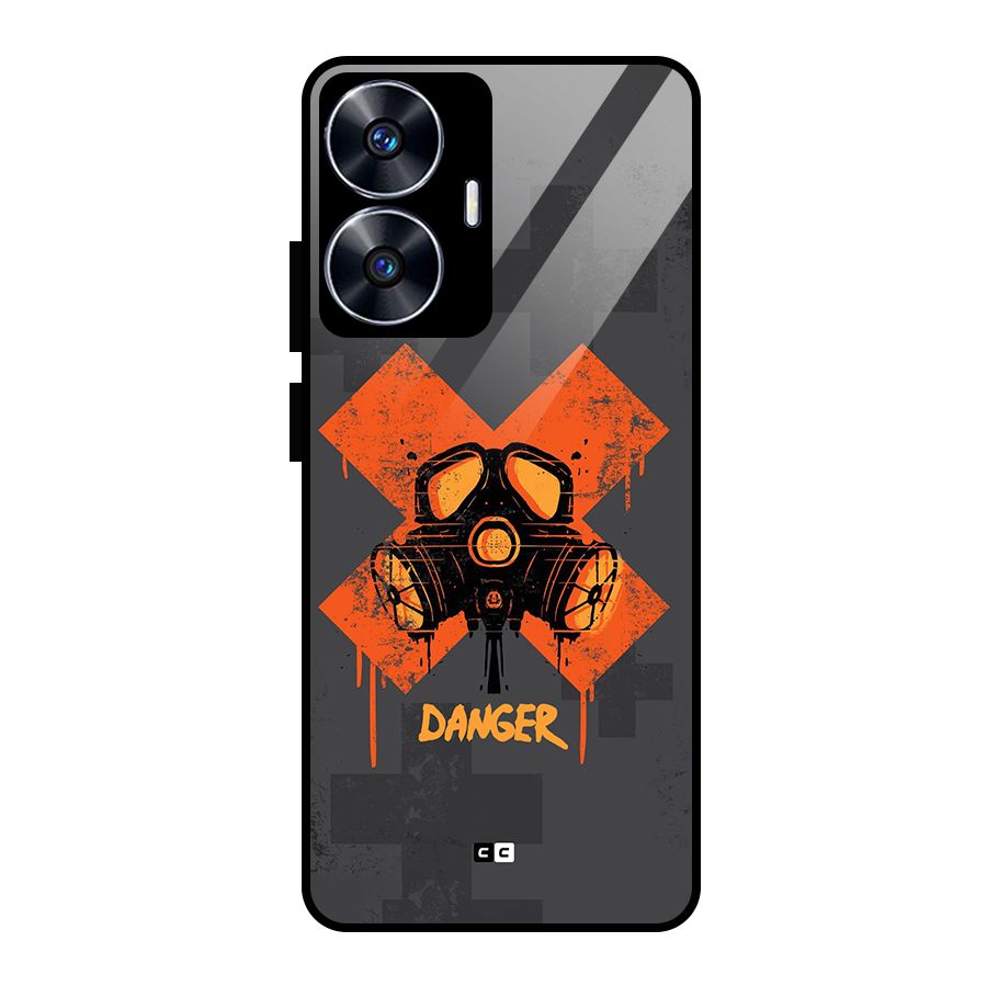 Danger Mask Glass Back Case for Realme Narzo N55