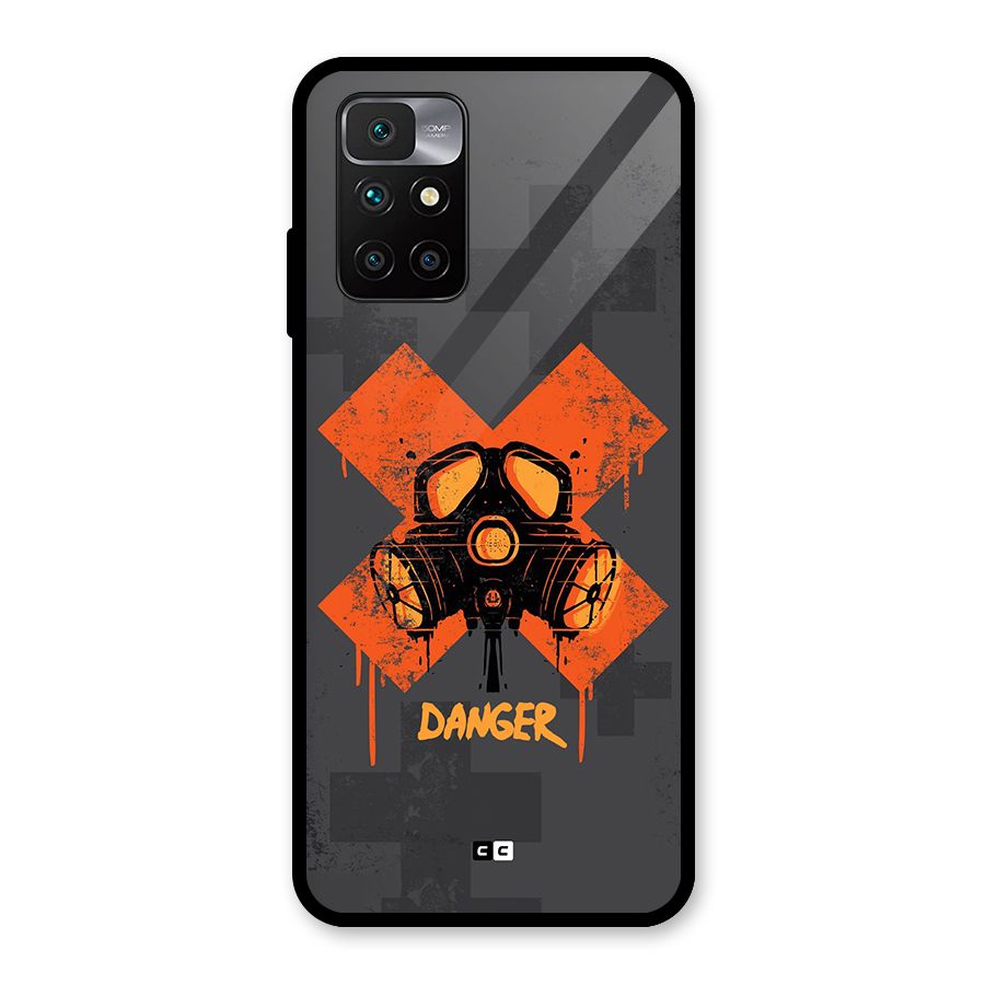 Danger Mask Glass Back Case for Redmi 10 Prime