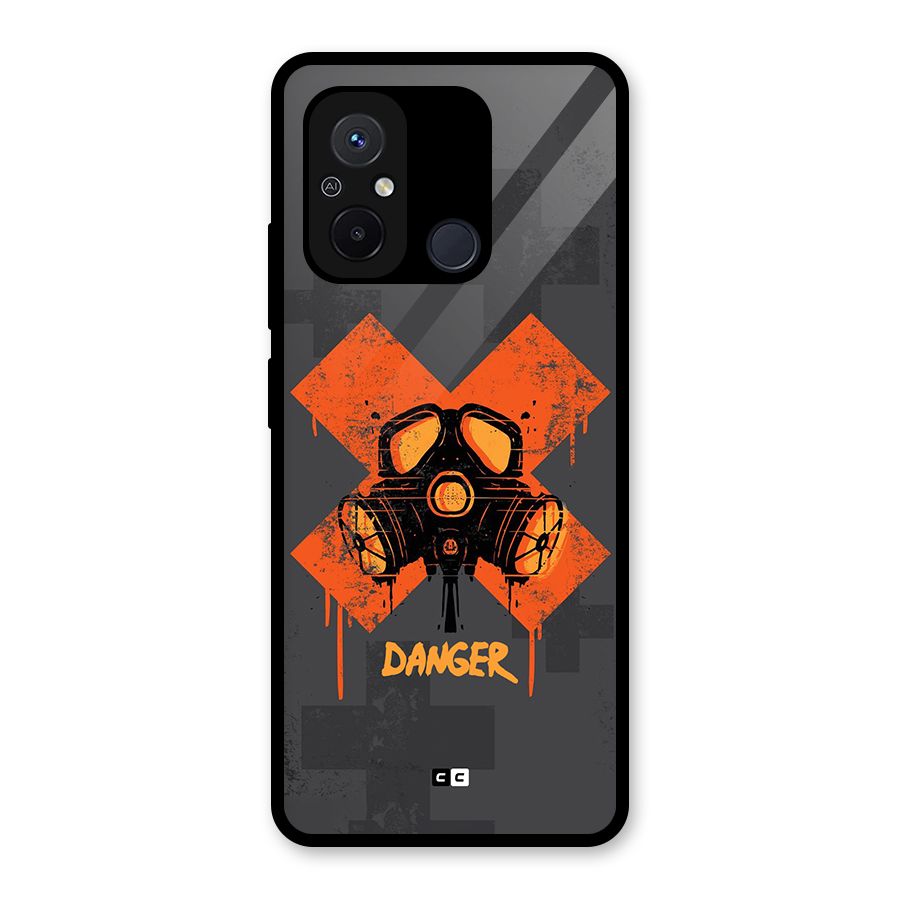 Danger Mask Glass Back Case for Redmi 12C
