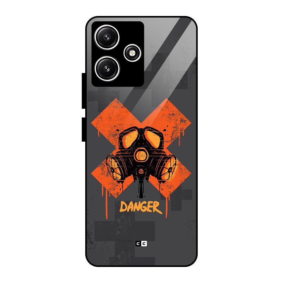 Danger Mask Glass Back Case for Redmi 12 5G