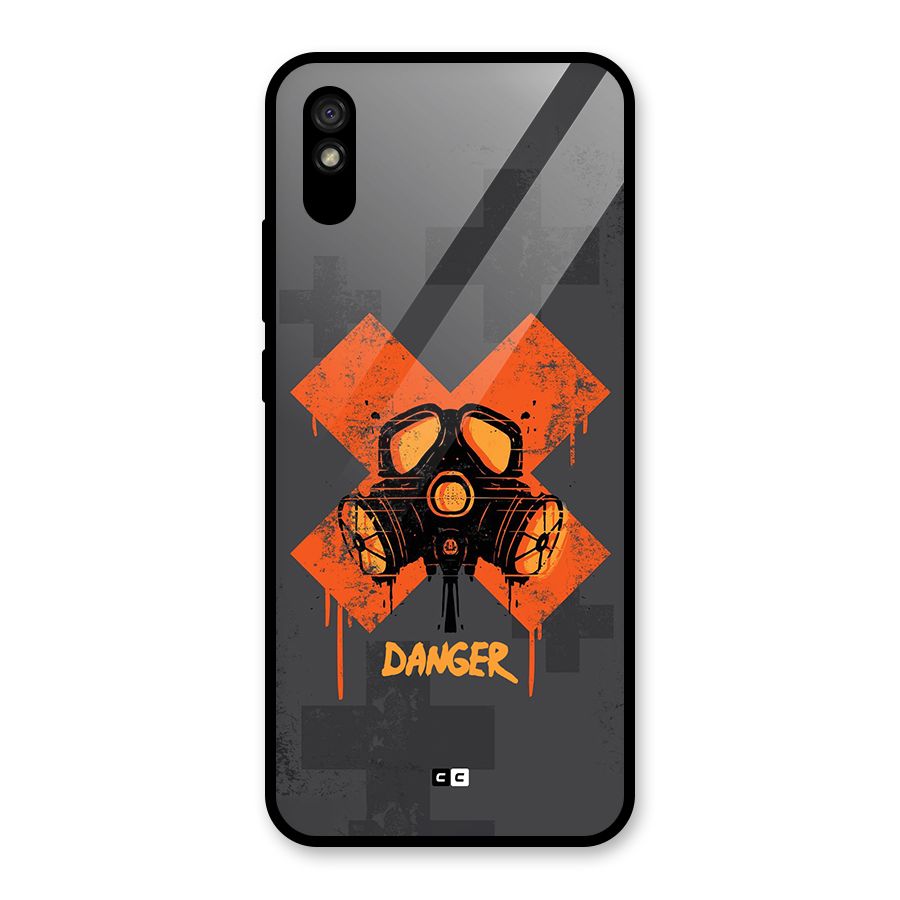 Danger Mask Glass Back Case for Redmi 9A