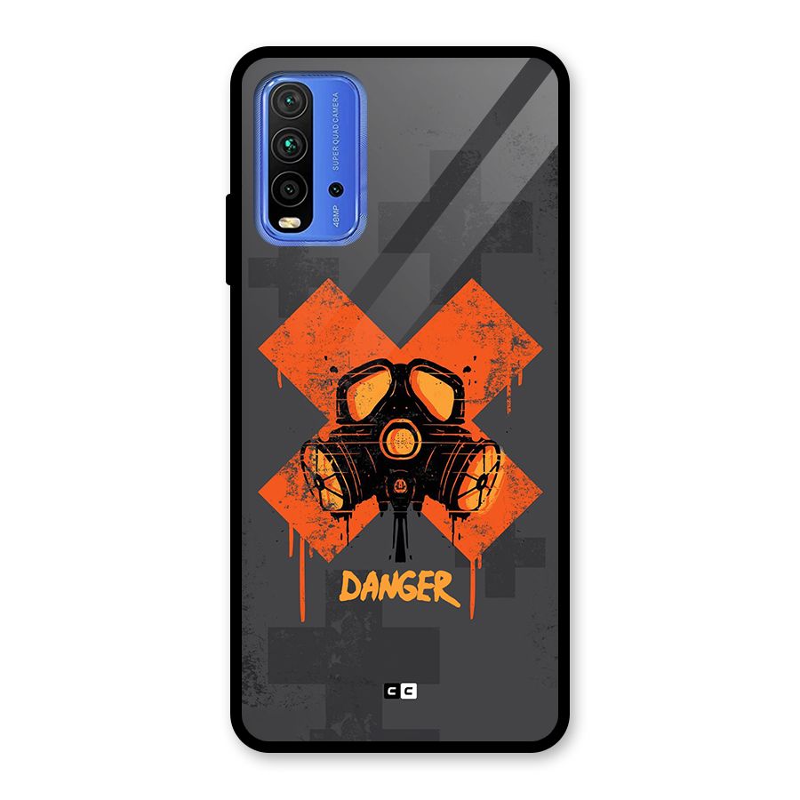 Danger Mask Glass Back Case for Redmi 9 Power