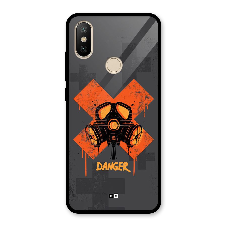 Danger Mask Glass Back Case for Redmi A1