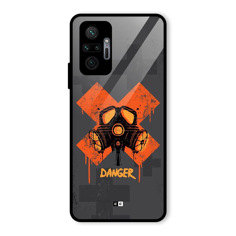 Danger Mask Glass Back Case for Redmi Note 10 Pro Max