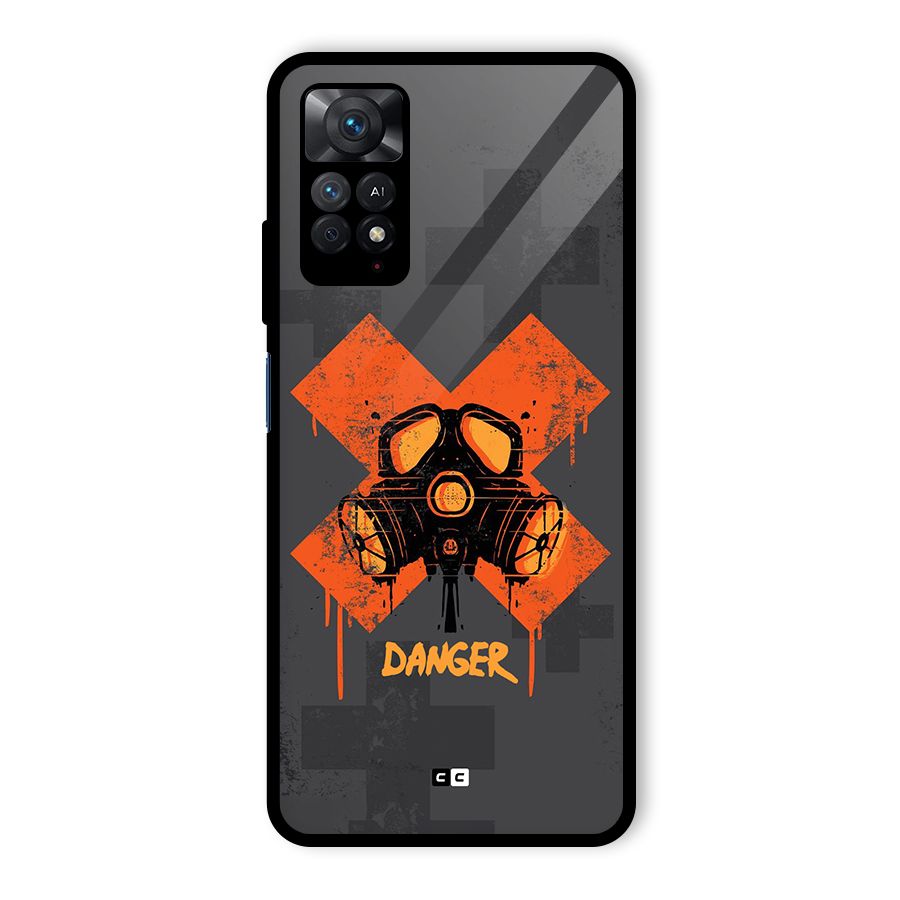 Danger Mask Glass Back Case for Redmi Note 11 Pro
