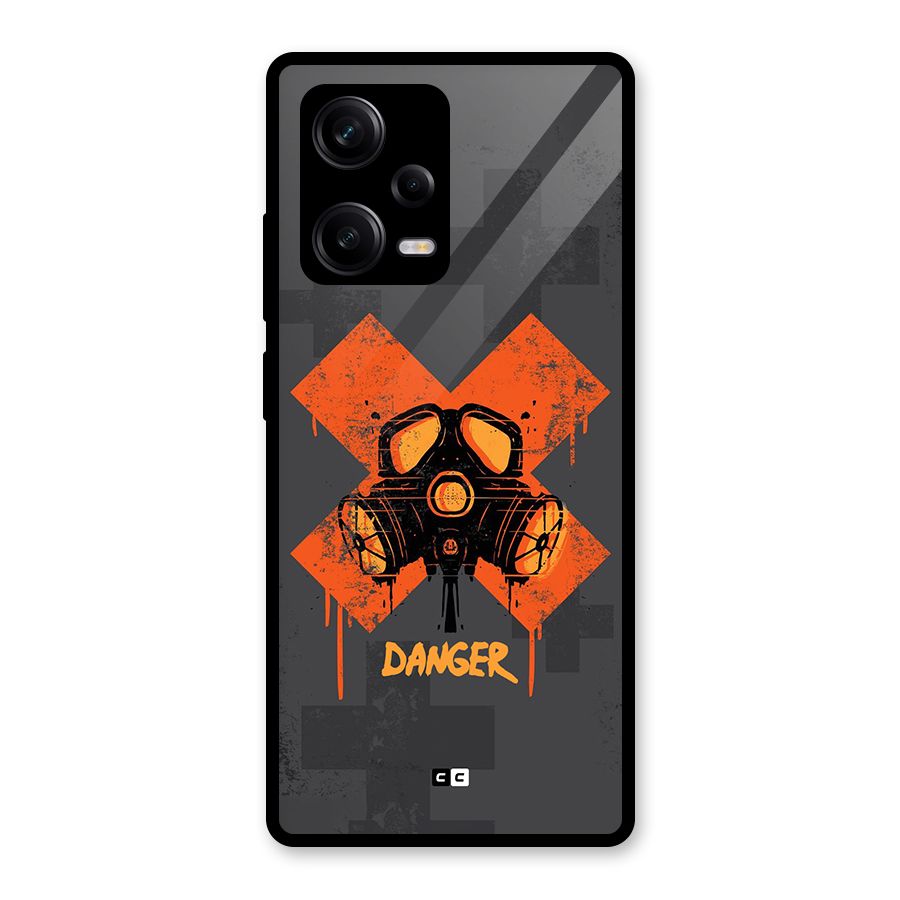 Danger Mask Glass Back Case for Redmi Note 12 Pro