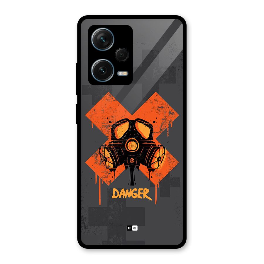 Danger Mask Glass Back Case for Redmi Note 12 Pro Plus 5G