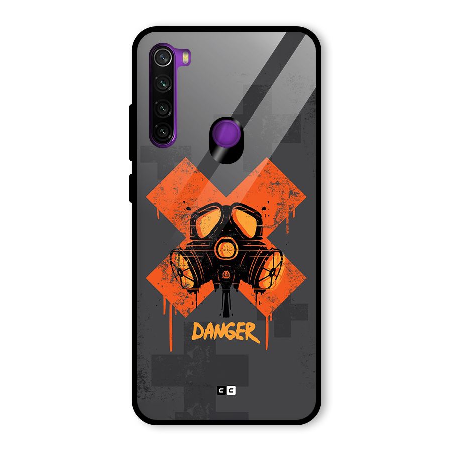 Danger Mask Glass Back Case for Redmi Note 8