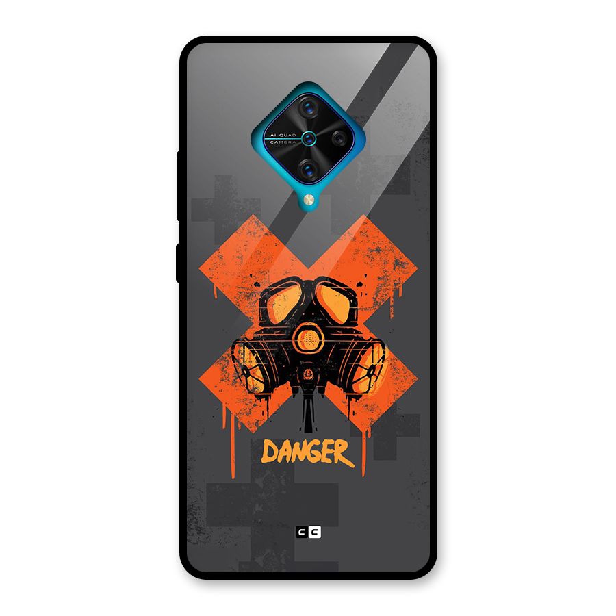 Danger Mask Glass Back Case for Vivo S1 Pro