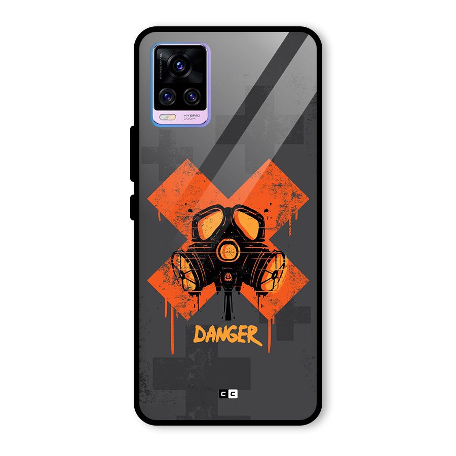 Danger Mask Glass Back Case for Vivo V20 Pro