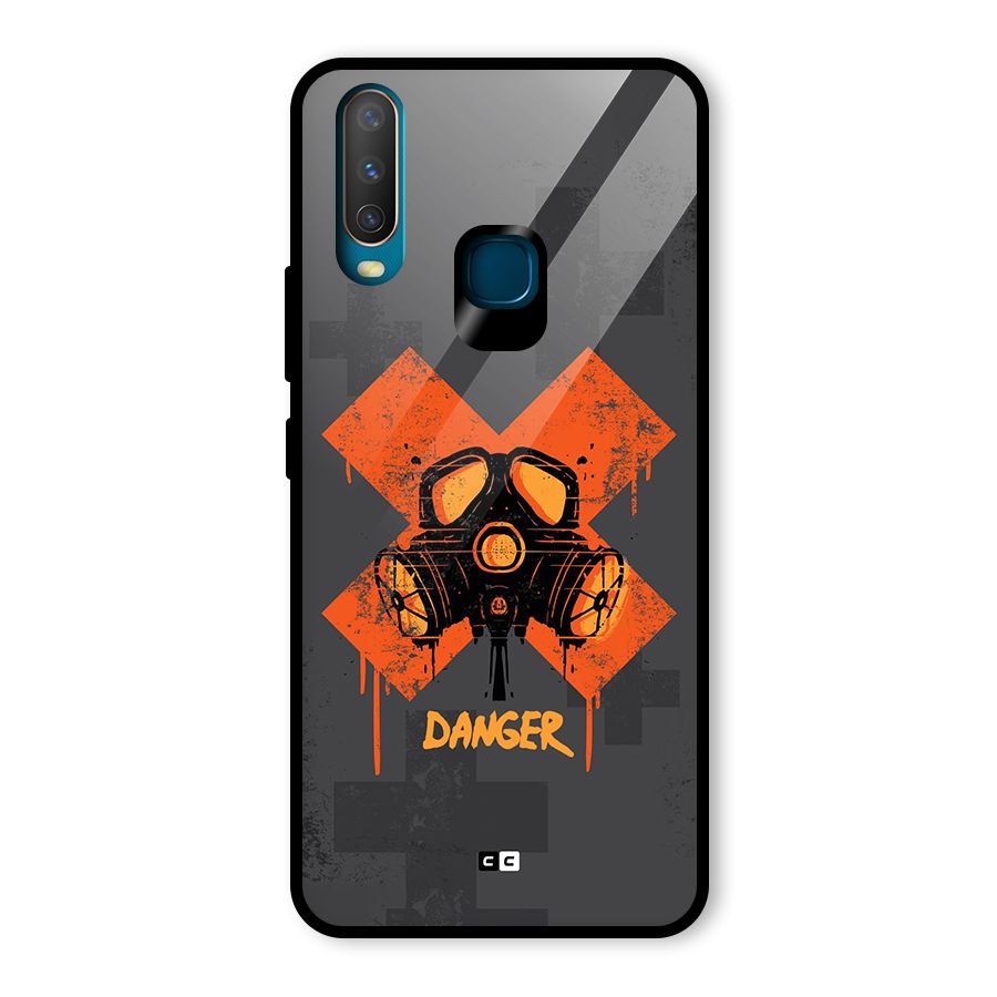 Danger Mask Glass Back Case for Vivo Y12