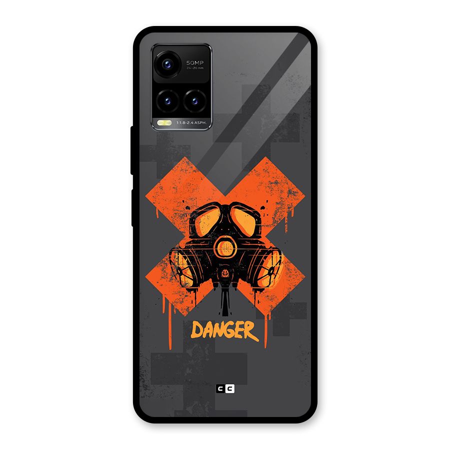Danger Mask Glass Back Case for Vivo Y21T