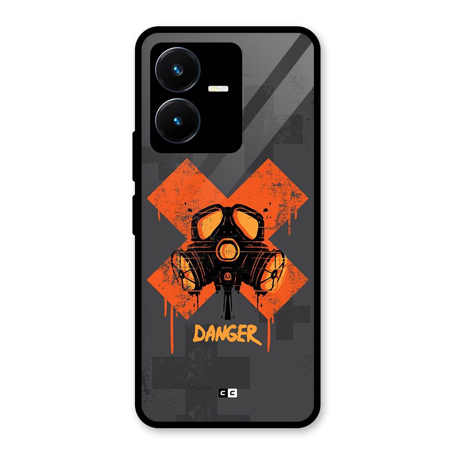 Danger Mask Glass Back Case for Vivo Y22