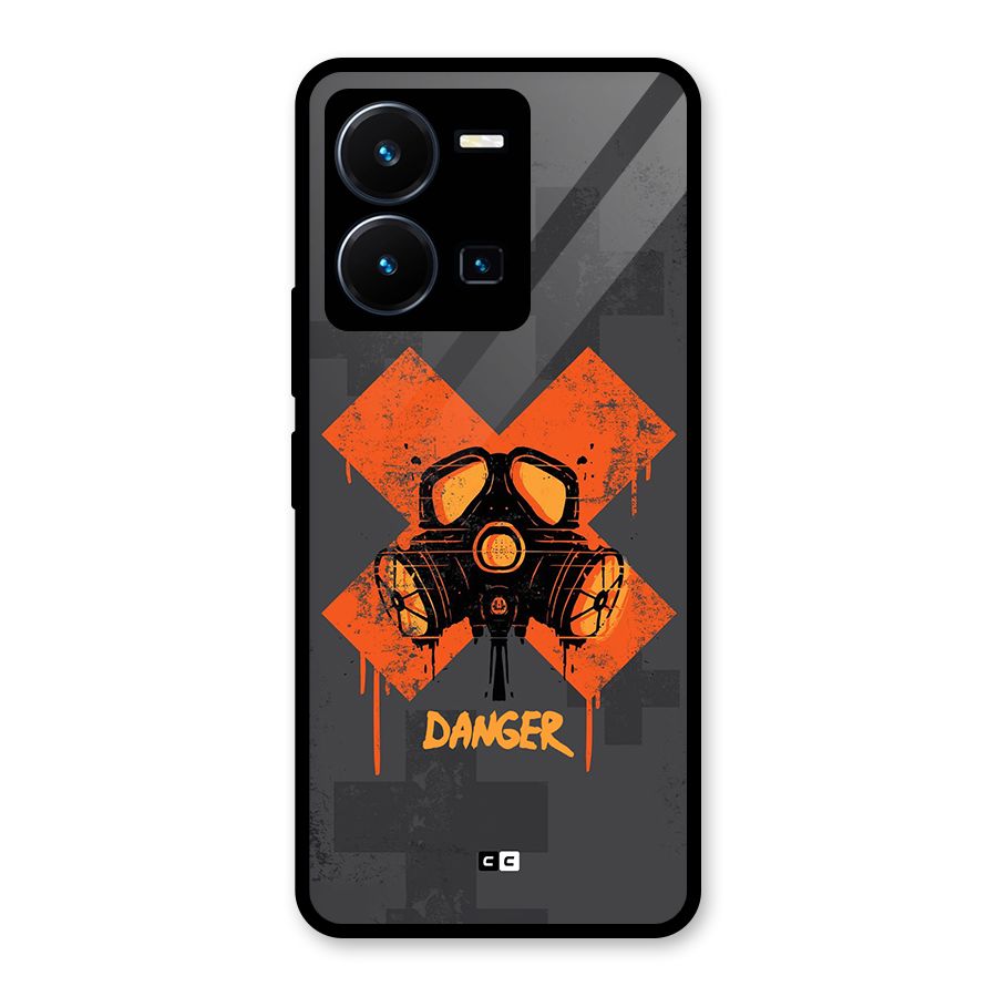Danger Mask Glass Back Case for Vivo Y35