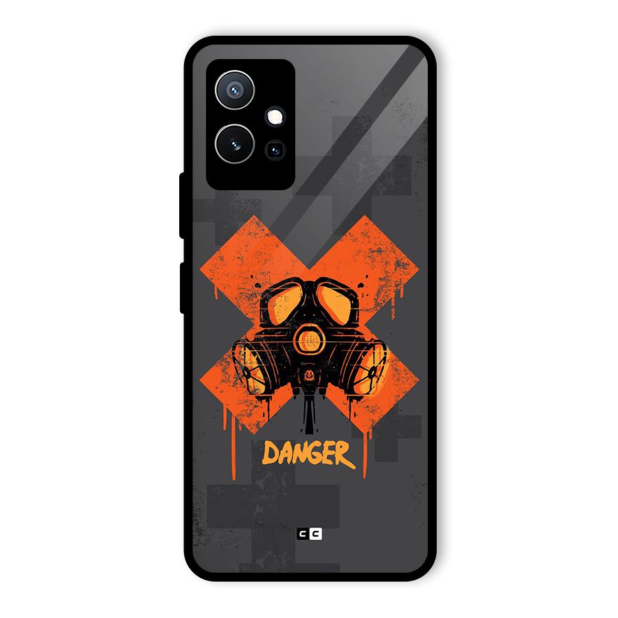 Danger Mask Glass Back Case for Vivo Y75 5G