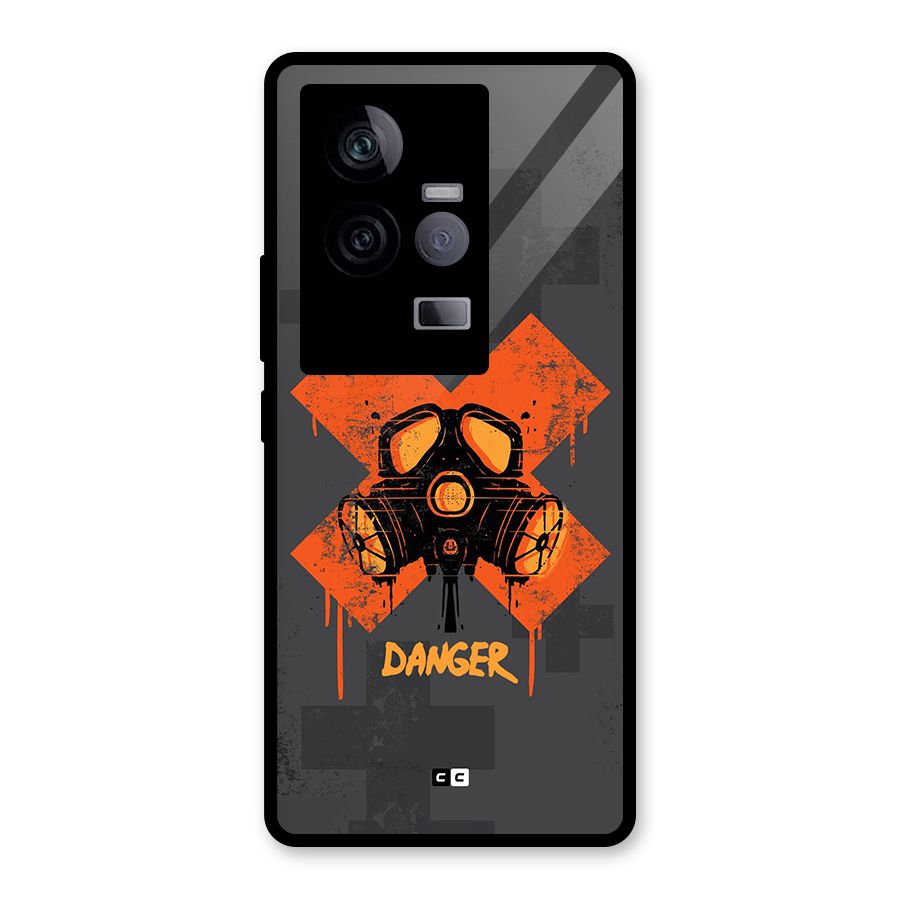 Danger Mask Glass Back Case for Vivo iQOO 11 5G