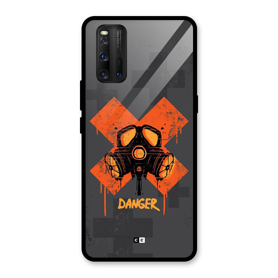 Danger Mask Glass Back Case for Vivo iQOO 3