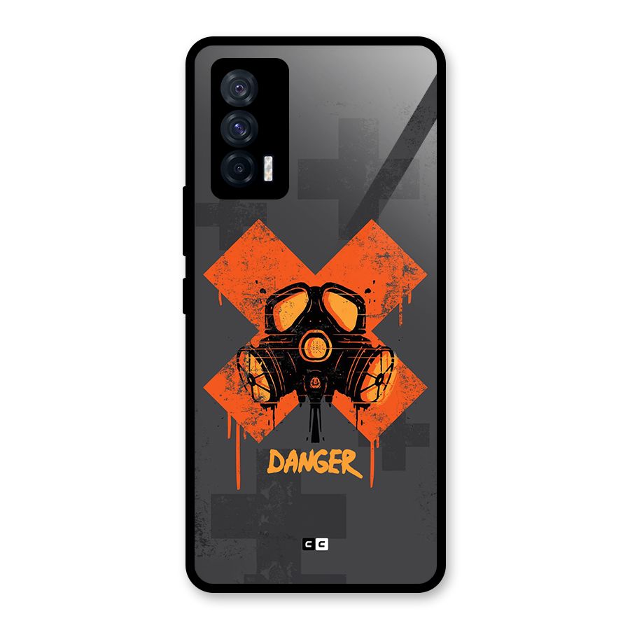 Danger Mask Glass Back Case for Vivo iQOO 7 5G