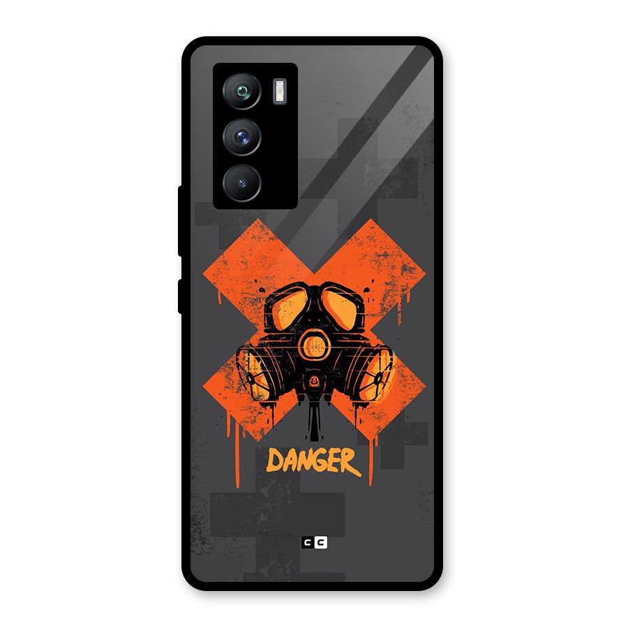 Danger Mask Glass Back Case for Vivo iQOO 9 SE