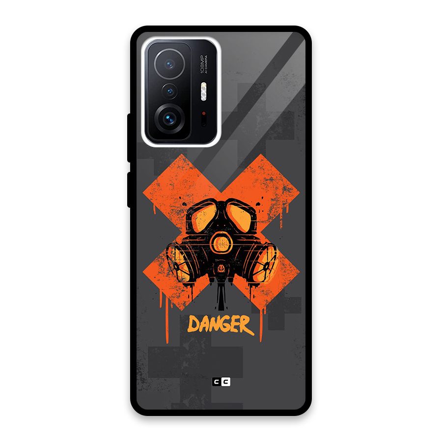 Danger Mask Glass Back Case for Xiaomi 11T Pro