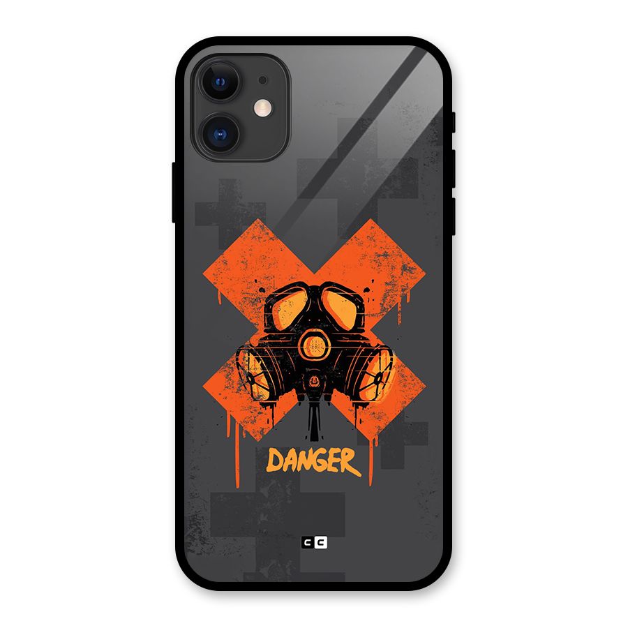 Danger Mask Glass Back Case for iPhone 11