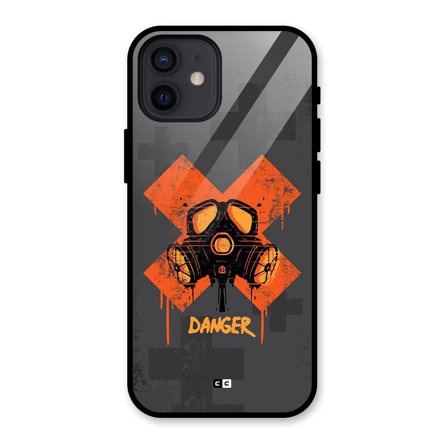 Danger Mask Glass Back Case for iPhone 12