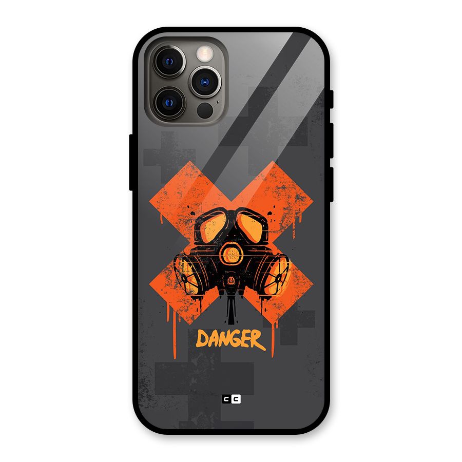 Danger Mask Glass Back Case for iPhone 12 Pro