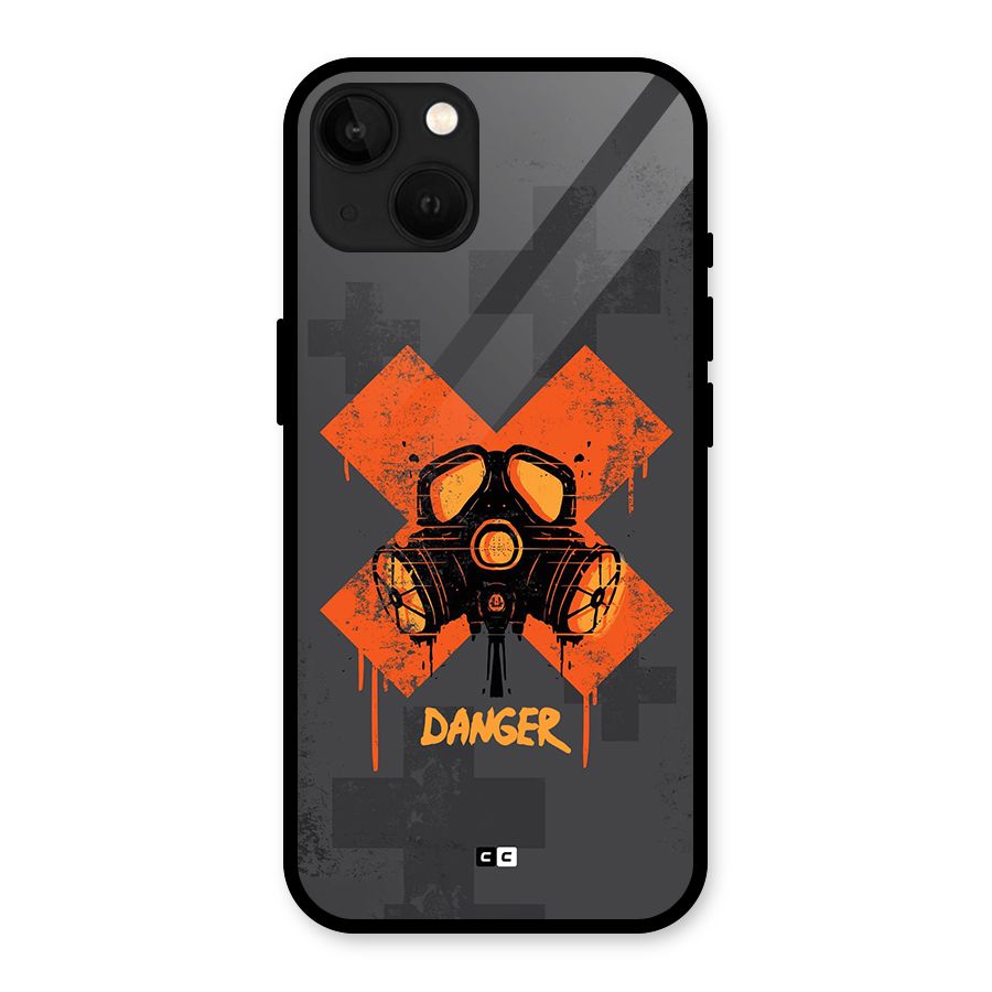 Danger Mask Glass Back Case for iPhone 13