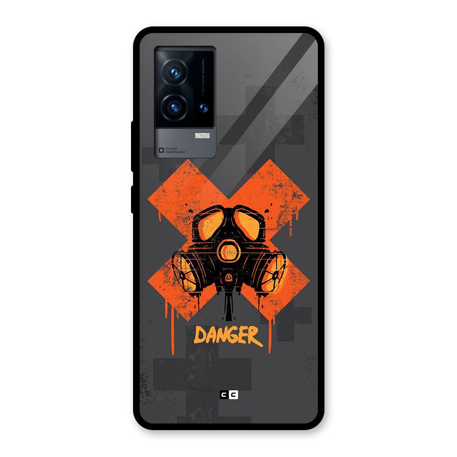 Danger Mask Glass Back Case for iQOO 9 5G