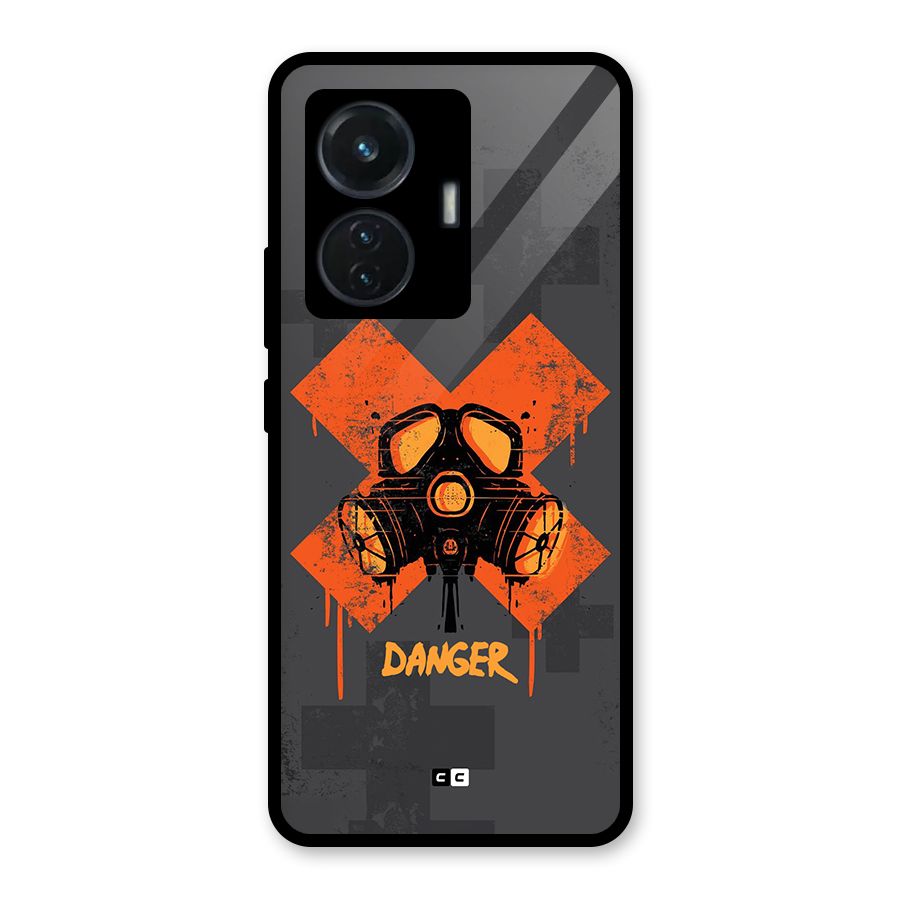 Danger Mask Glass Back Case for iQOO Z6 44W