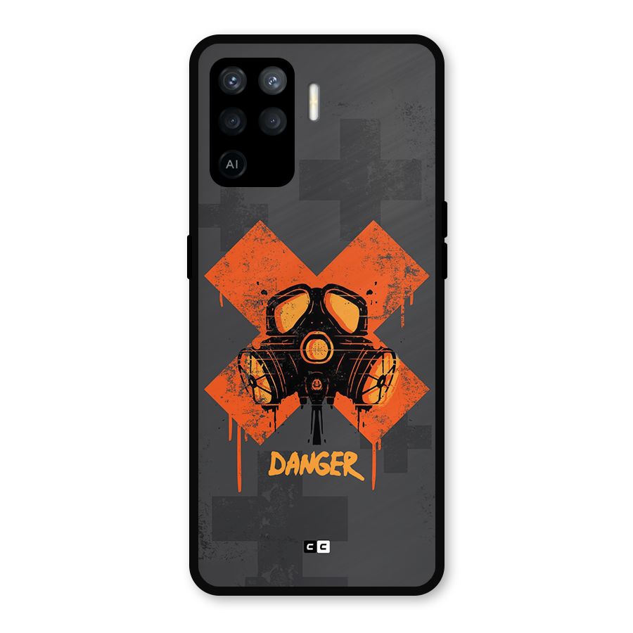 Danger Mask Metal Back Case for Oppo F19 Pro