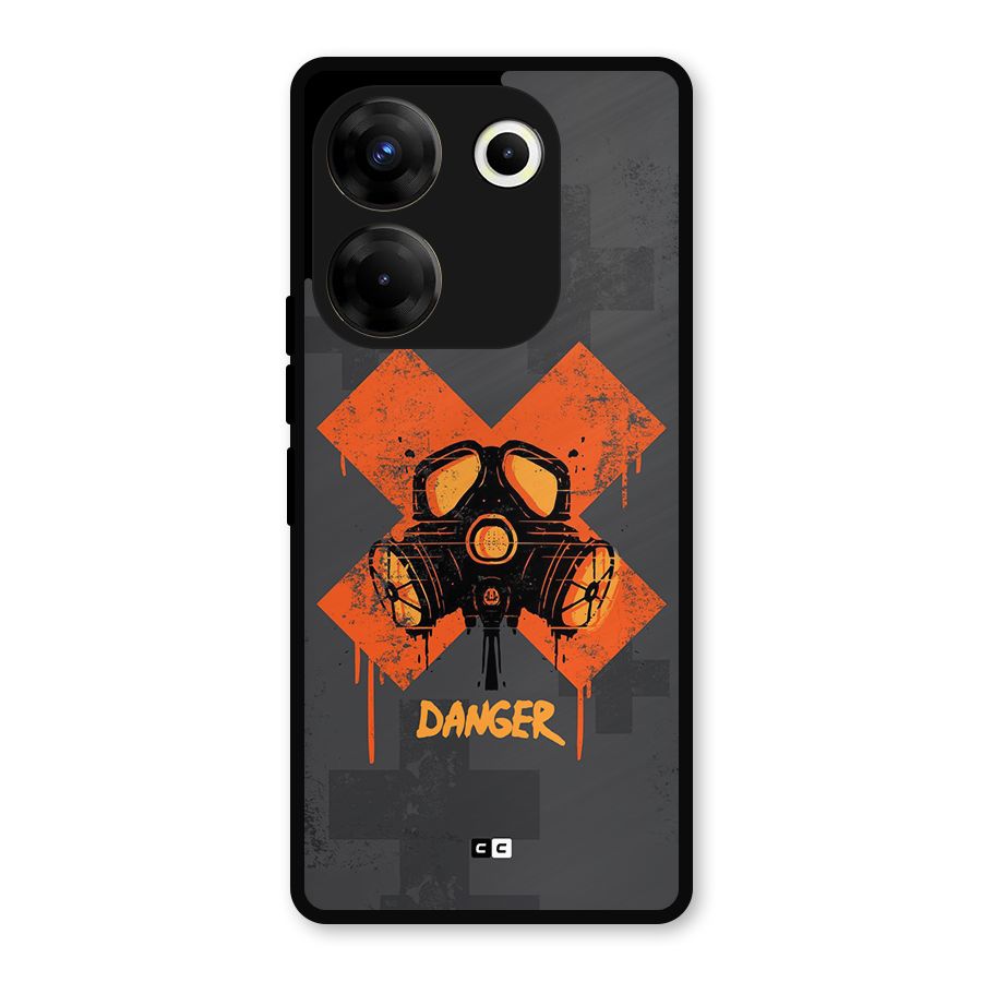 Danger Mask Metal Back Case for Tecno Camon 20