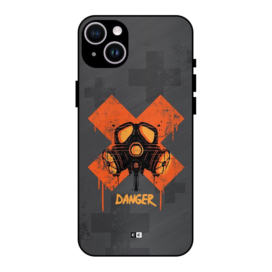 Danger Mask Metal Back Case for iPhone 14 Plus