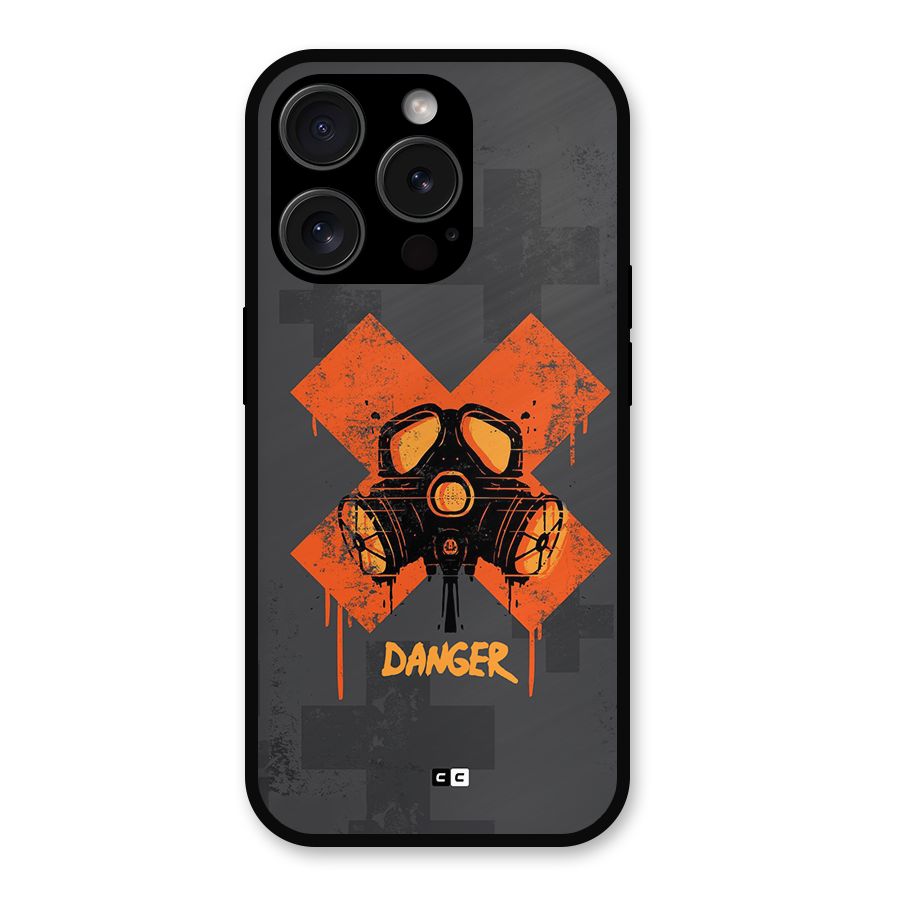 Danger Mask Metal Back Case for iPhone 15 Pro